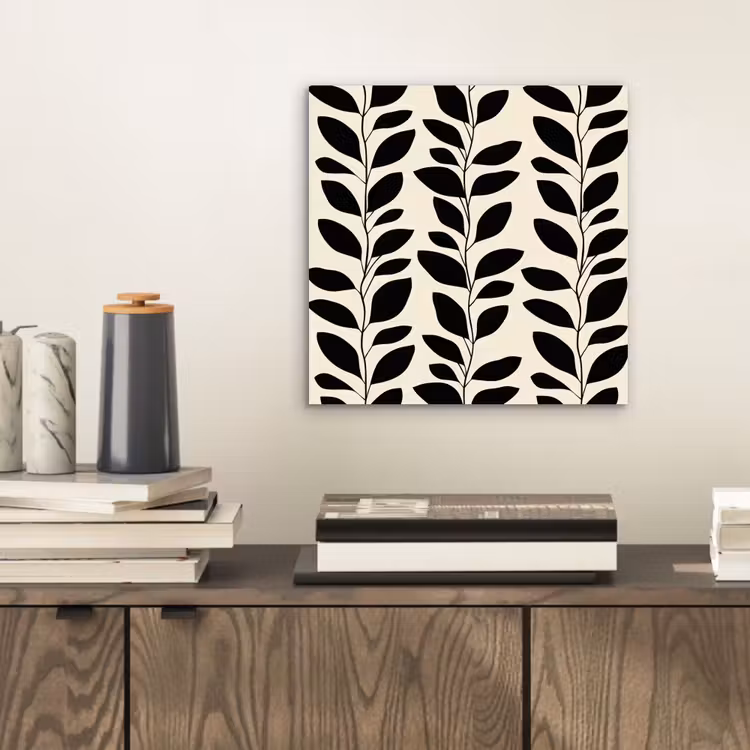 Botanisch - Dessin - Zwart - Beige aluminium wit klein 46 -sfeer1