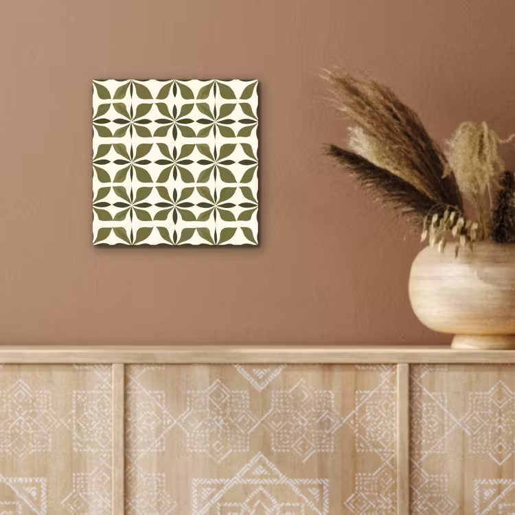 Botanisch - Retro - Groen aluminium wit klein 46 -sfeer4