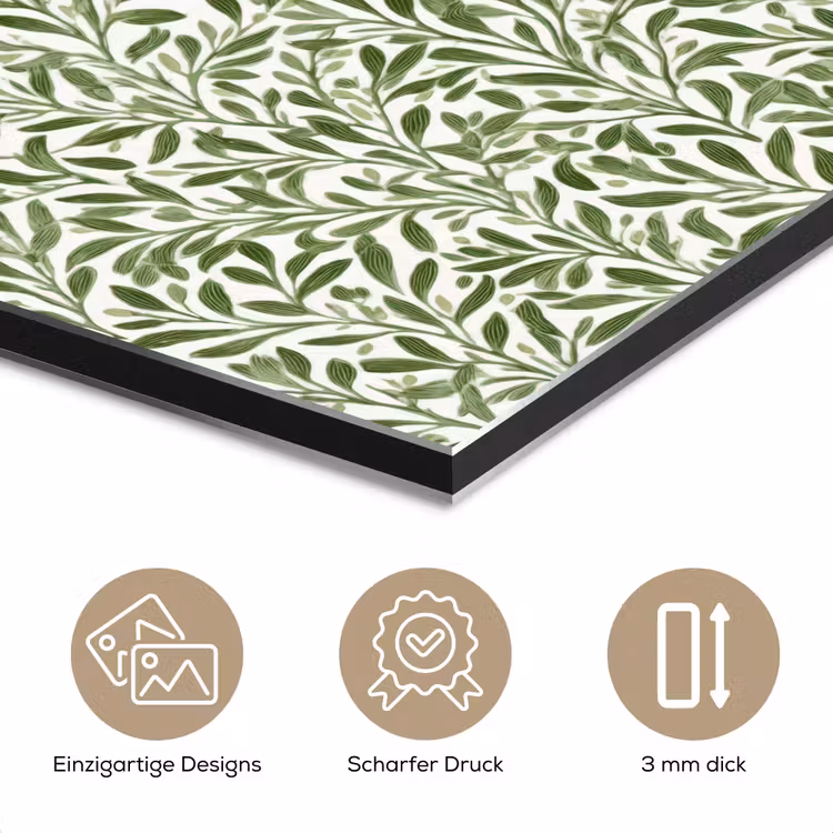 Botanisch - Takken - Groen aluminium wit klein 46 -closeup_DE