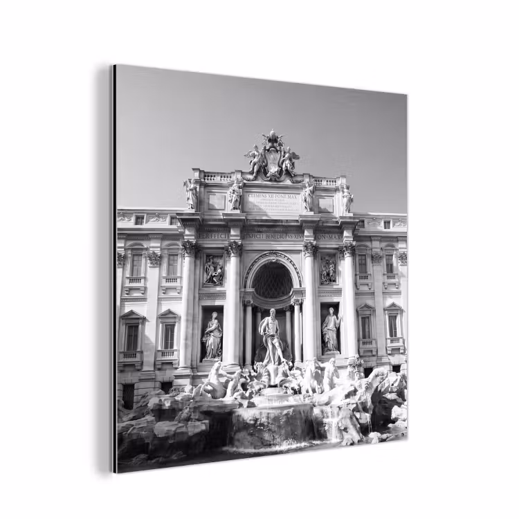 Fontein - Beelden - Architectuur - Zwart-wit aluminium wit klein -3d