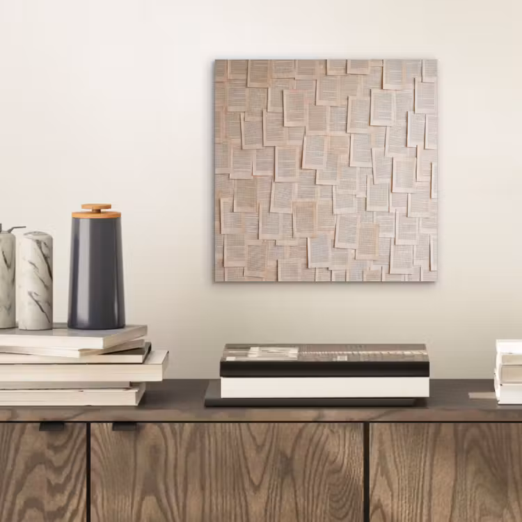 Boekpagina - Collage - Literatuur - Vintage - Beige aluminium wit klein -sfeer1