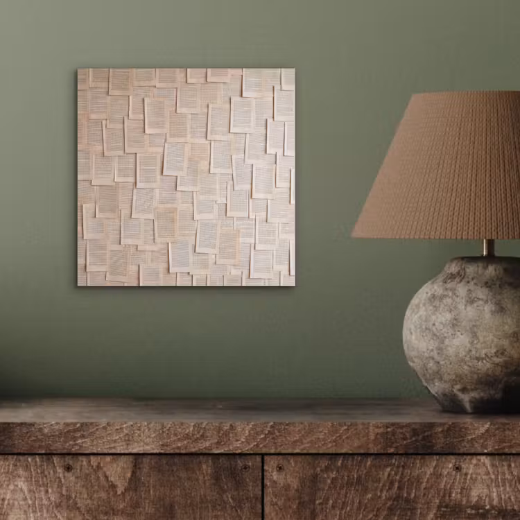 Boekpagina - Collage - Literatuur - Vintage - Beige aluminium wit klein -sfeer2