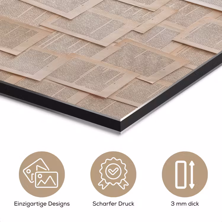 Boekpagina - Collage - Literatuur - Vintage - Beige aluminium wit klein -closeup_DE