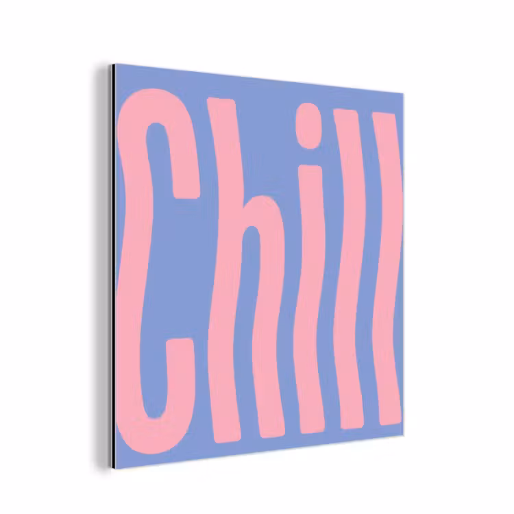 Chill - Roze - Blauw - Golvend aluminium wit klein -3d