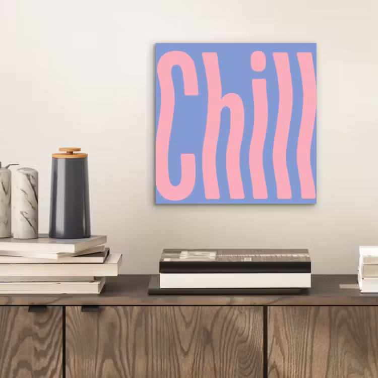 Chill - Roze - Blauw - Golvend aluminium wit klein -sfeer1