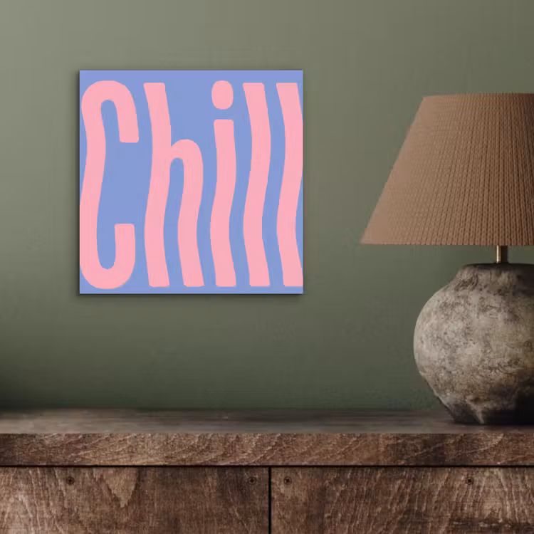 Chill - Roze - Blauw - Golvend aluminium wit klein -sfeer2