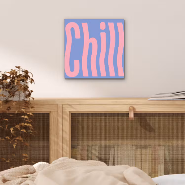 Chill - Roze - Blauw - Golvend aluminium wit klein -sfeer3
