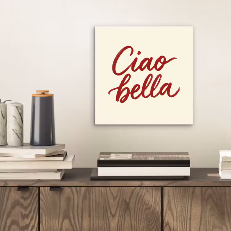 Ciao bella - Rood - Wit - Minimalistisch aluminium wit klein -sfeer1