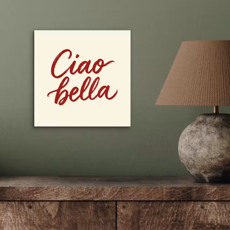 Ciao bella - Rood - Wit - Minimalistisch aluminium wit klein -sfeer2