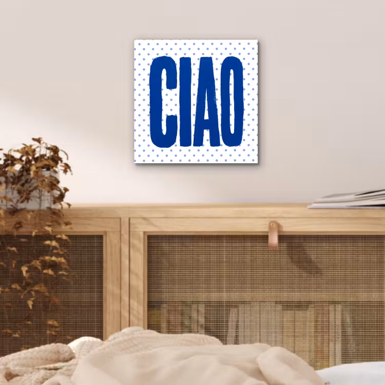 Ciao - Blauw - Stippen aluminium wit klein -sfeer3