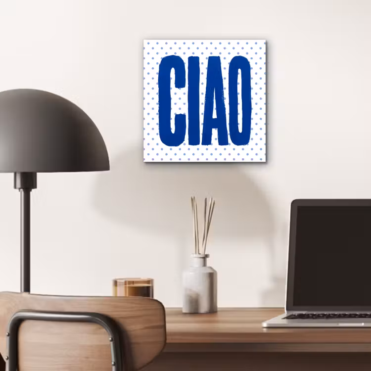 Ciao - Blauw - Stippen aluminium wit klein -sfeer5