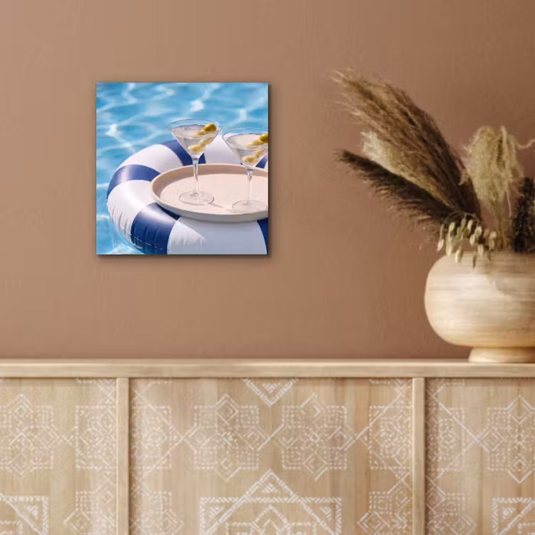 Cocktail - Zwembad - Zomer - Blauw aluminium wit klein -sfeer4