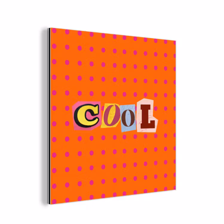 Cool - Stippen - Oranje aluminium wit klein -3d