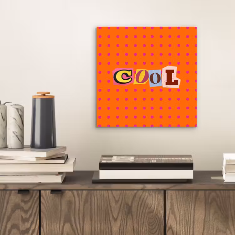 Cool - Stippen - Oranje aluminium wit klein -sfeer1