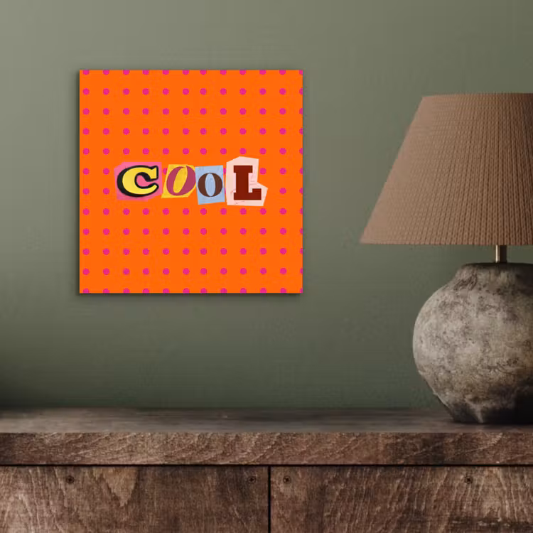 Cool - Stippen - Oranje aluminium wit klein -sfeer2