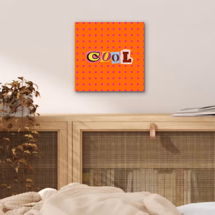 Cool - Stippen - Oranje aluminium wit klein -sfeer3
