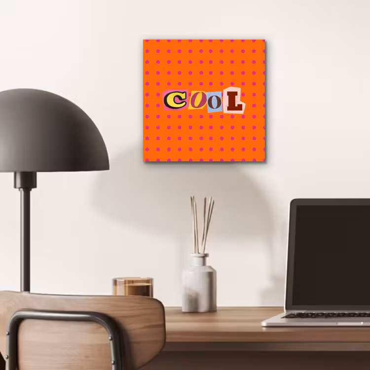 Cool - Stippen - Oranje aluminium wit klein -sfeer5