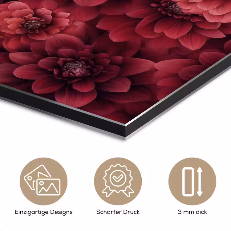 Dahlias - Bloemen - Rood aluminium wit klein 46 -closeup_DE