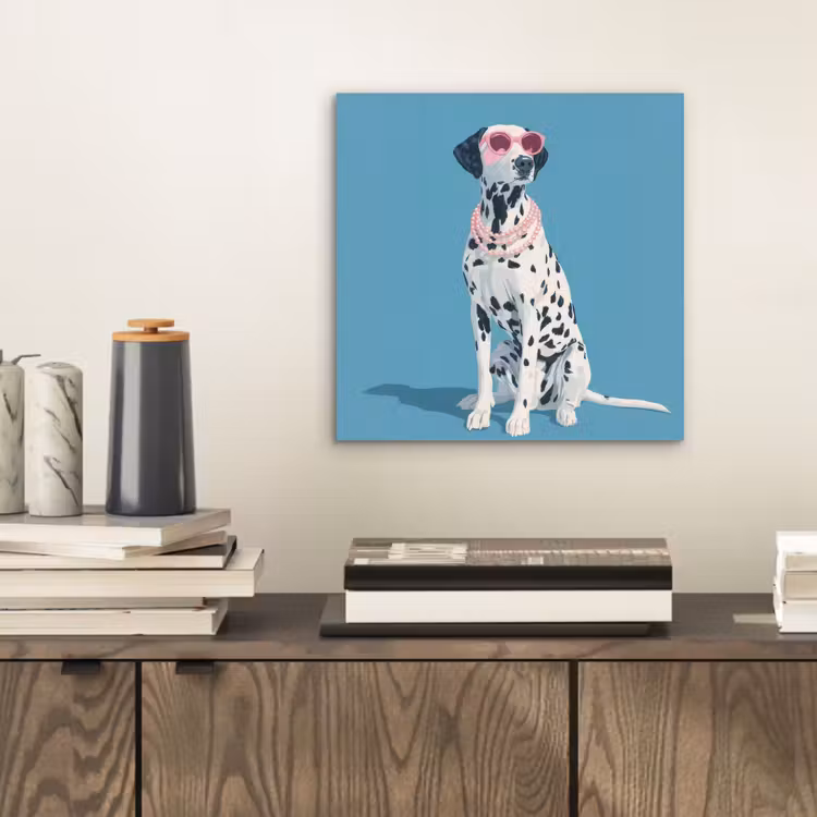 Dalmatiër - Zonnebril - Blauw aluminium wit klein -sfeer1