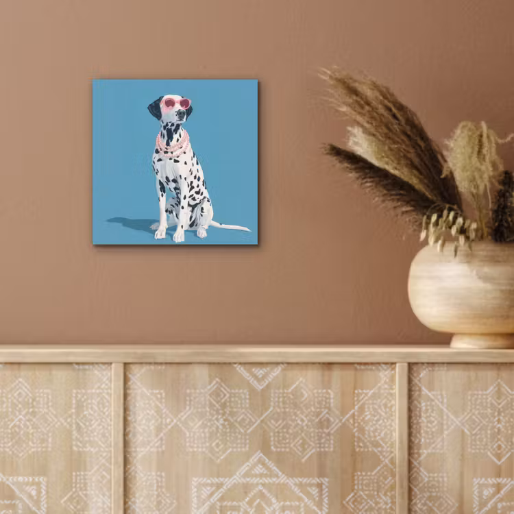 Dalmatiër - Zonnebril - Blauw aluminium wit klein -sfeer4