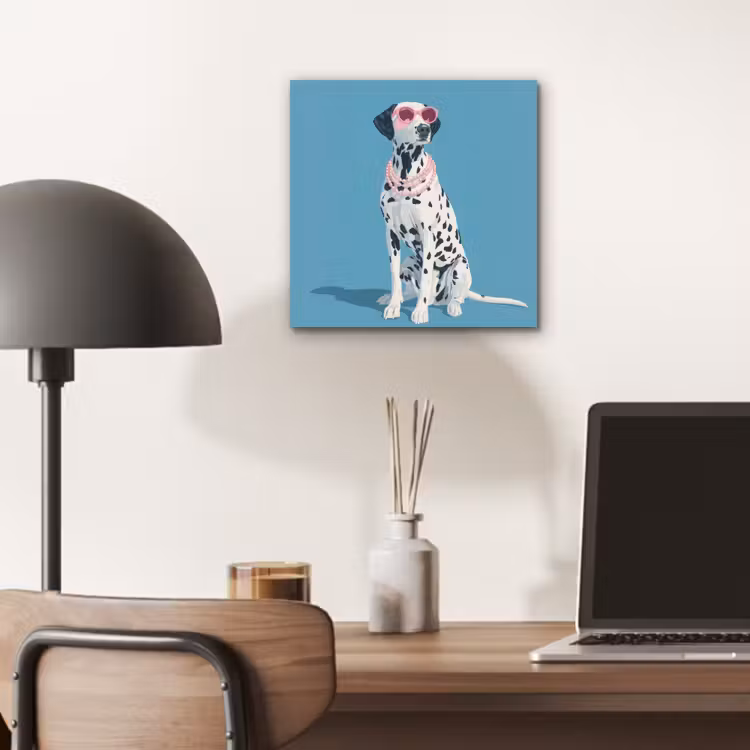 Dalmatiër - Zonnebril - Blauw aluminium wit klein -sfeer5