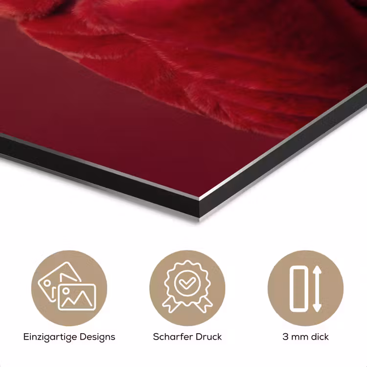 Vrouw - Bontjas - Mode - Klassiek - Rood aluminium wit klein -closeup_DE