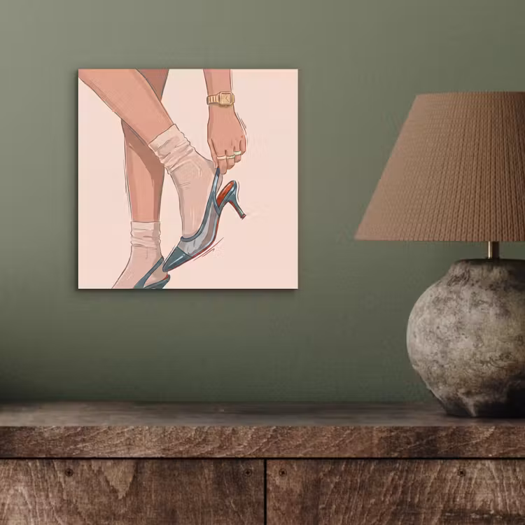 Vrouw - Schoen - Mode - Lifestyle - Groen aluminium wit klein -sfeer2