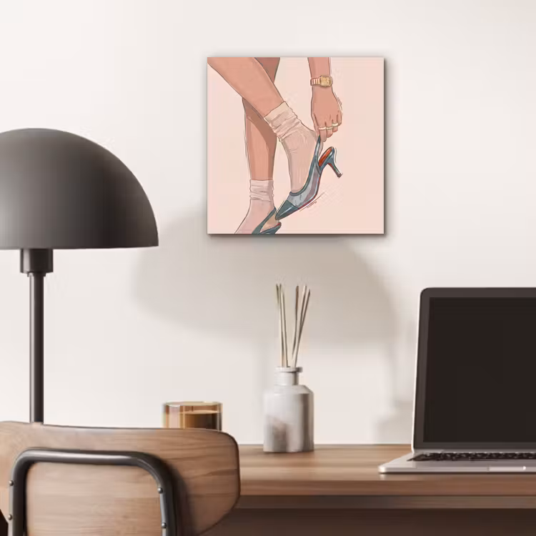 Vrouw - Schoen - Mode - Lifestyle - Groen aluminium wit klein -sfeer5