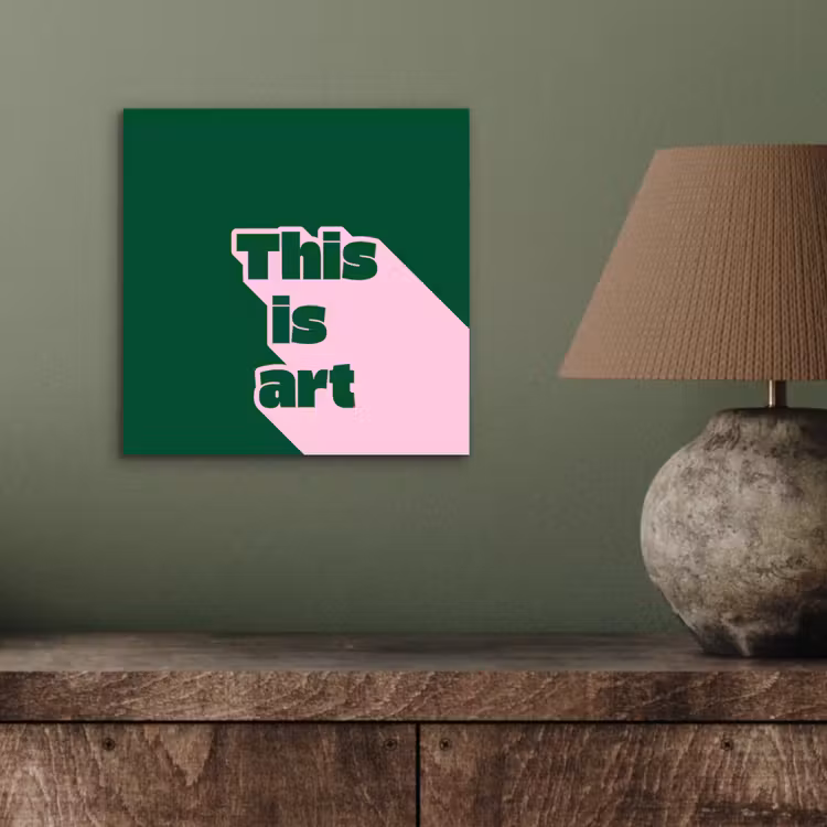 This is art - Schaduw - Roze aluminium wit klein -sfeer2
