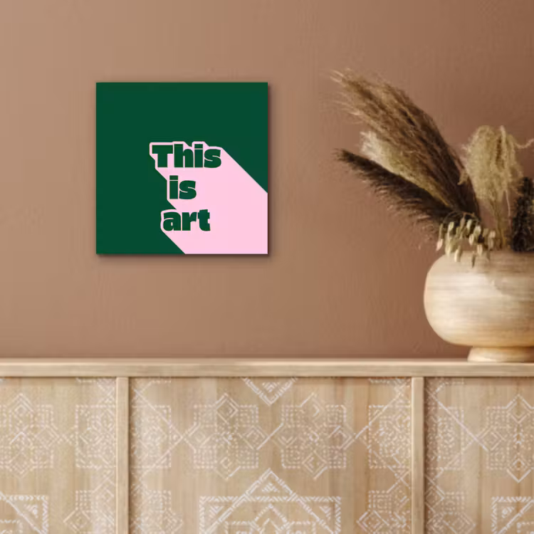 This is art - Schaduw - Roze aluminium wit klein -sfeer4