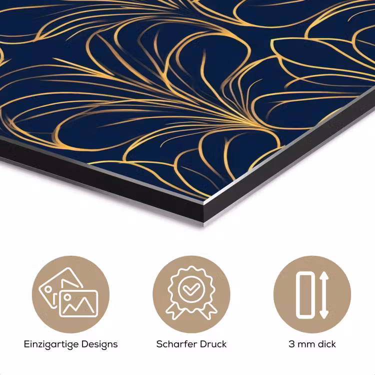 Deco - Waaier - Blauw aluminium wit klein 46 -closeup_DE