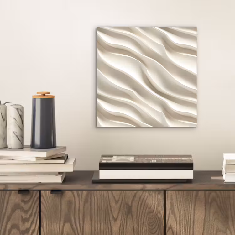Diagonaal - Golven - Crème aluminium wit klein 46 -sfeer1