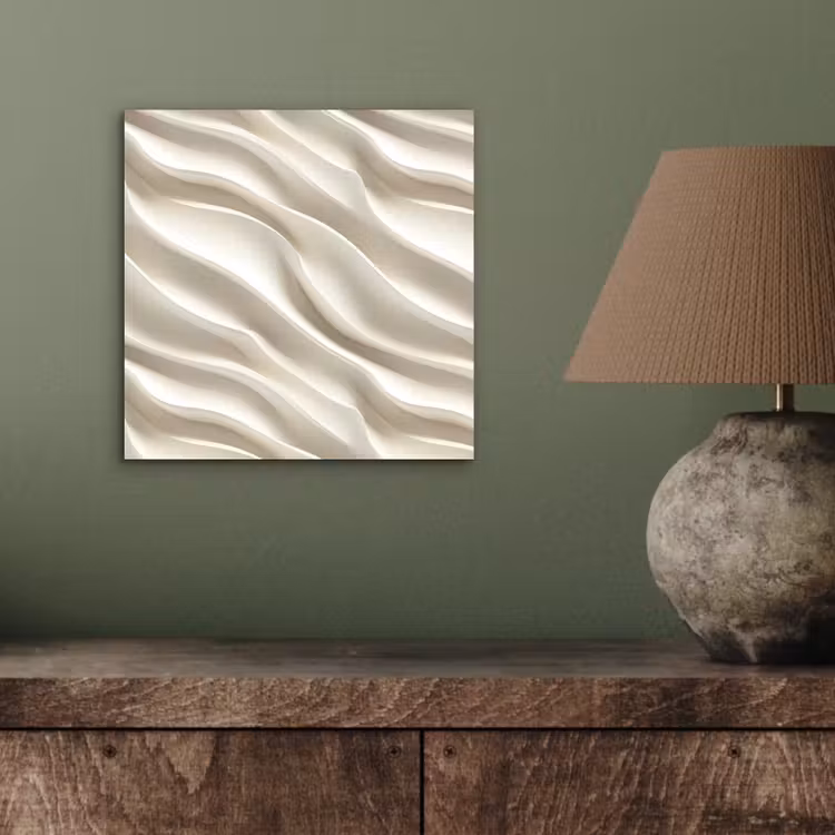 Diagonaal - Golven - Crème aluminium wit klein 46 -sfeer2