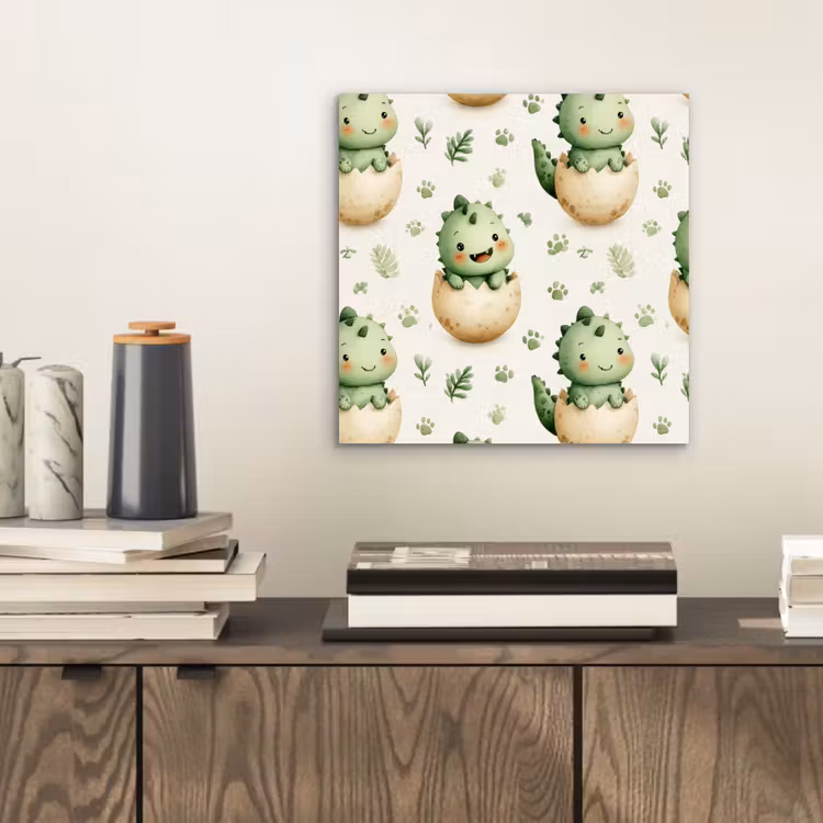 Dino - Eieren - Groen aluminium wit klein 46 -sfeer1