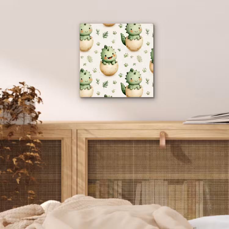 Dino - Eieren - Groen aluminium wit klein 46 -sfeer3
