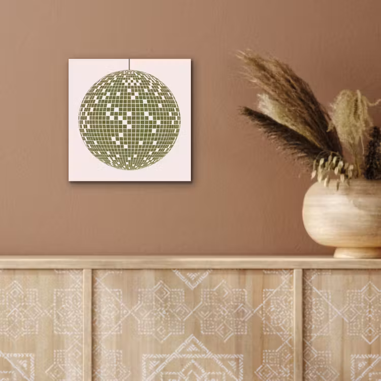 Disco - Bal - Groen - Abstract - Modern aluminium wit klein -sfeer4