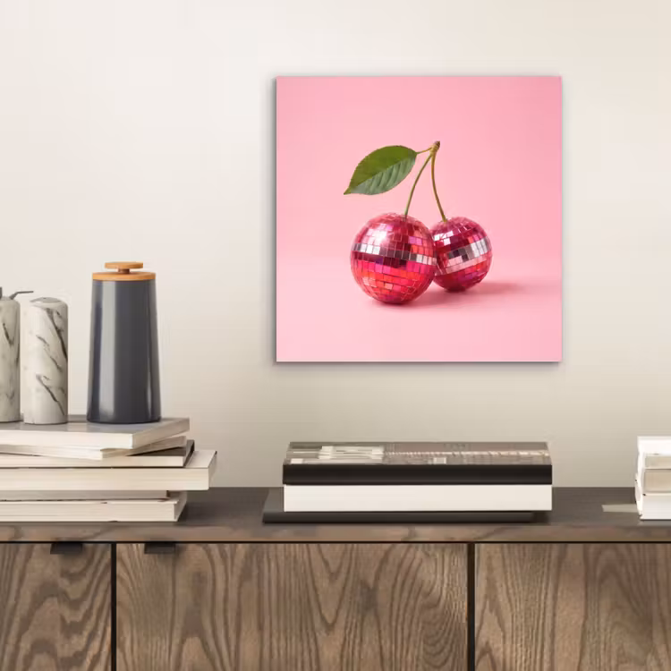 Disco - Kersen - Roze aluminium wit klein -sfeer1