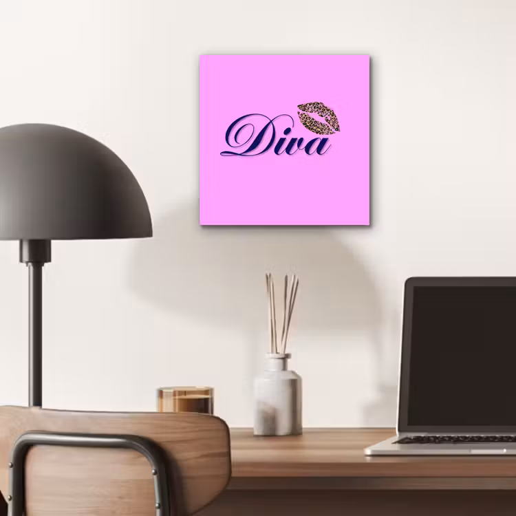 Diva - Lip - Panterprint - Roze aluminium wit klein -sfeer5