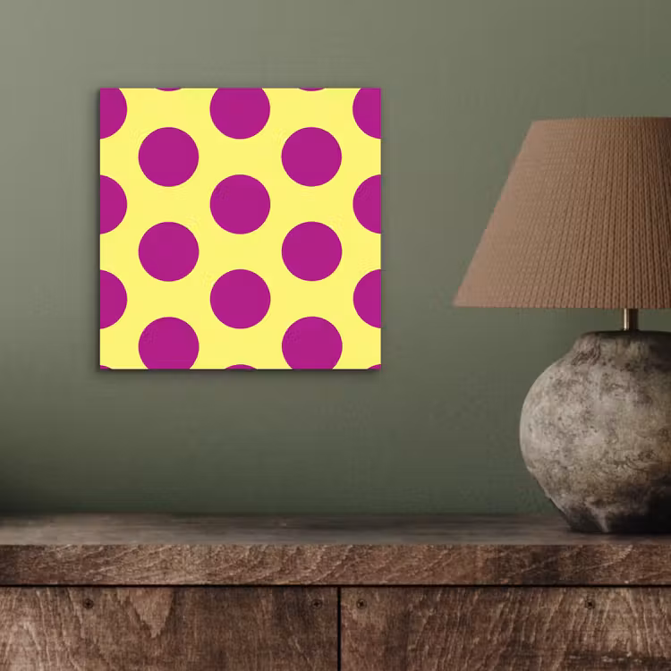 Dots - Klassiek - Geel aluminium wit klein 46 -sfeer2