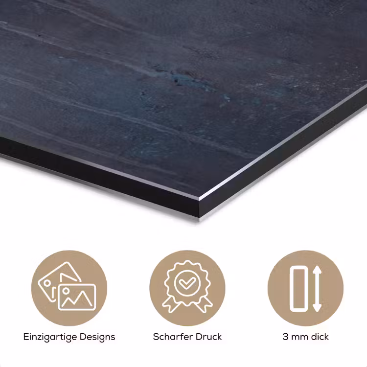 Alu-Dibond-Bild - Drei Fische – Seil - Drie vissen - Touw aluminium wit klein