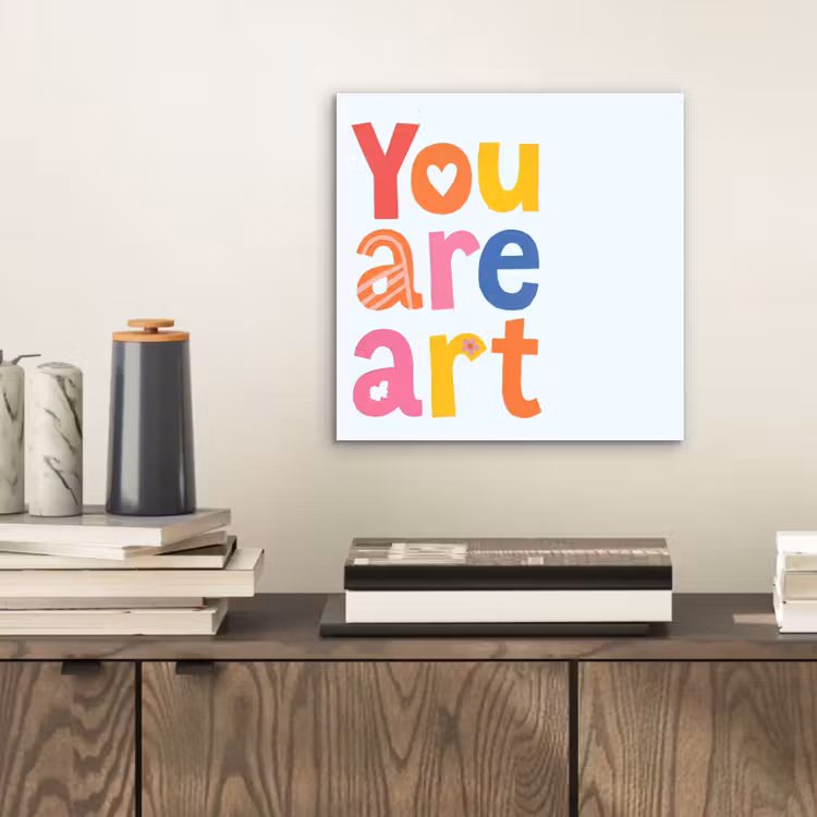 You are art - Kleurrijk - Grafisch aluminium wit klein -sfeer1