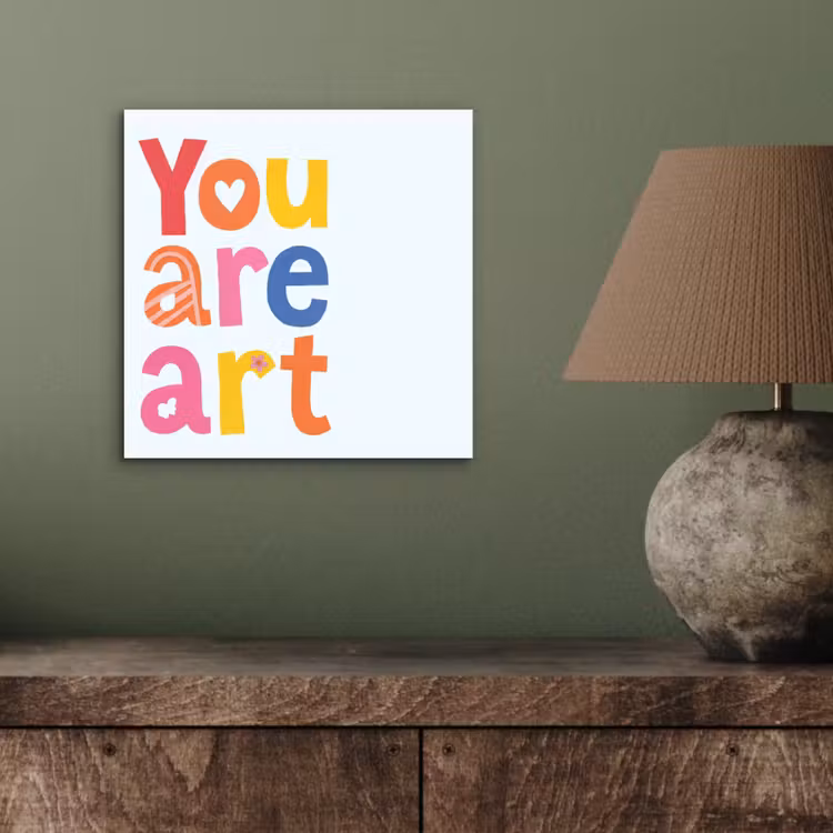 You are art - Kleurrijk - Grafisch aluminium wit klein -sfeer2