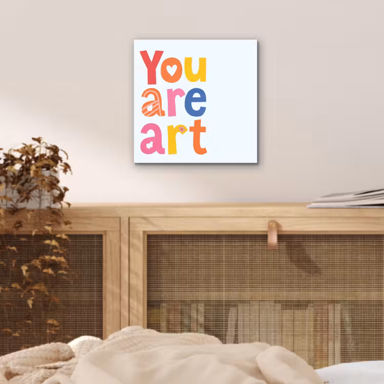 You are art - Kleurrijk - Grafisch aluminium wit klein -sfeer3