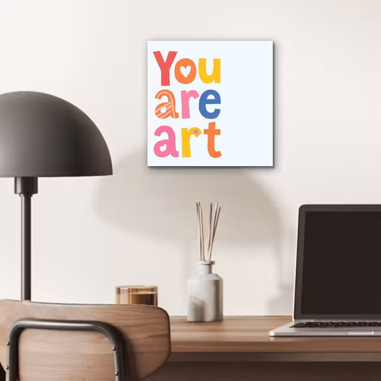 You are art - Kleurrijk - Grafisch aluminium wit klein -sfeer5