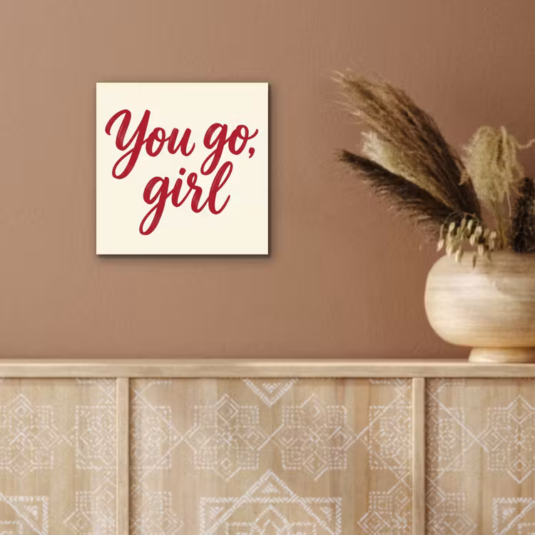 you go girl - Rood - Wit aluminium wit klein -sfeer4