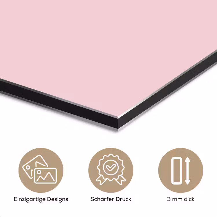 You're doing great - roze - 3D aluminium wit klein -closeup_DE