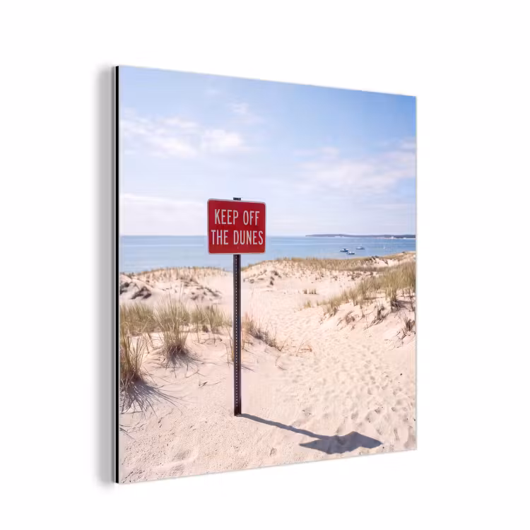 Duin - Bord - Kust - Landschap - Rood aluminium wit klein -3d