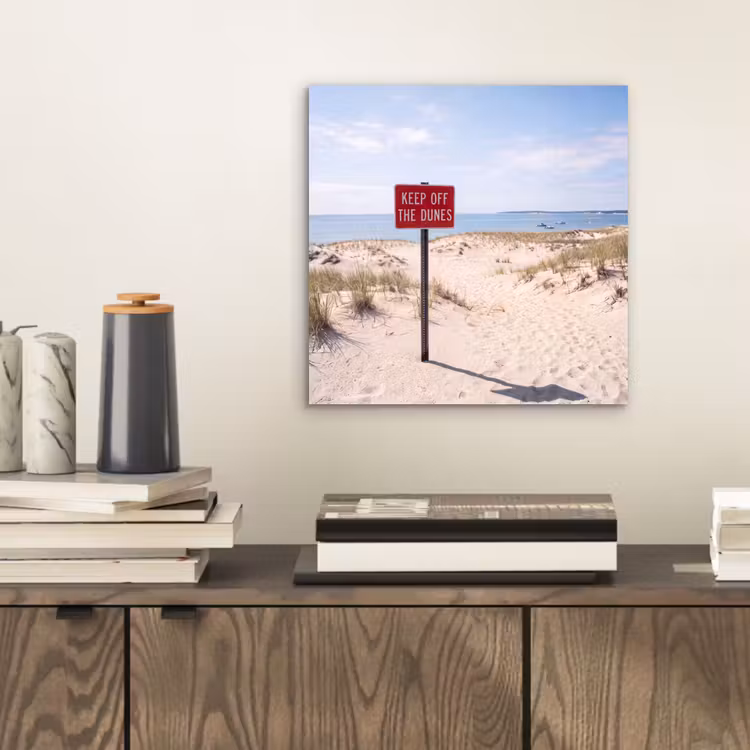 Duin - Bord - Kust - Landschap - Rood aluminium wit klein -sfeer1