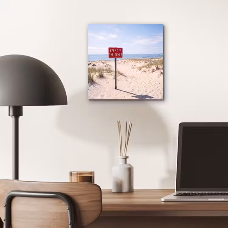 Duin - Bord - Kust - Landschap - Rood aluminium wit klein -sfeer5