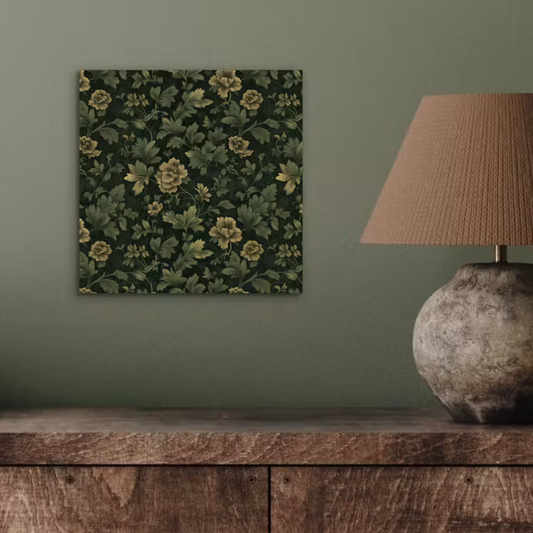 Donker - Groen - Goud - Botanisch aluminium wit klein 46 -sfeer2
